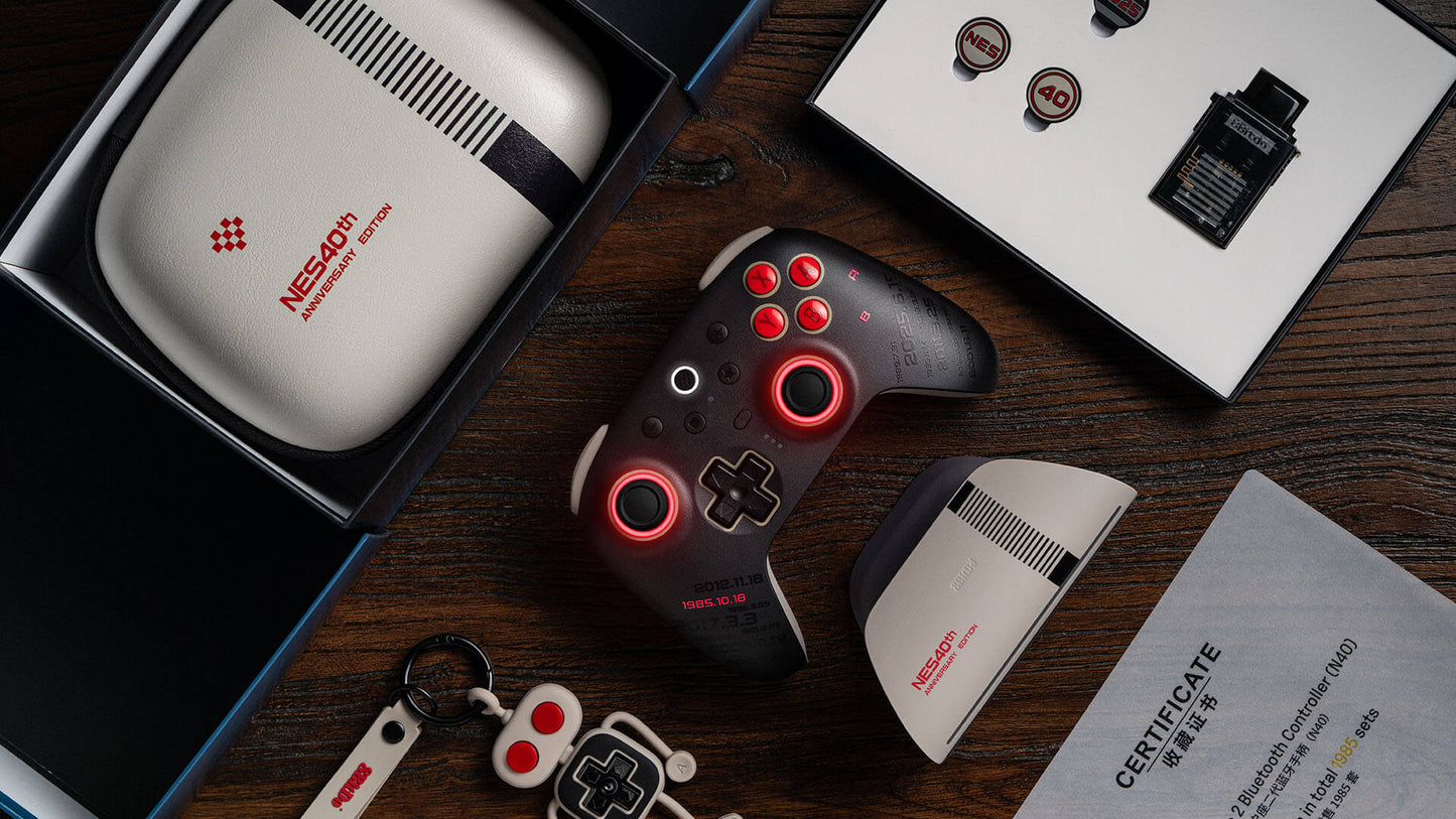 8Bitdo Ultimate 2 Controller - NES 40th Edition